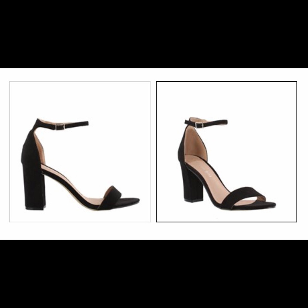 Madden Girl Bella Black Block Heel Sandal Sz 8.5